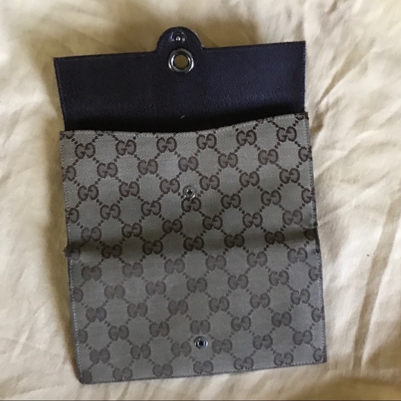Gucci Eclipse Continental Flap Wallet, Brown Leather and GG monogram - Picture 5 of 10